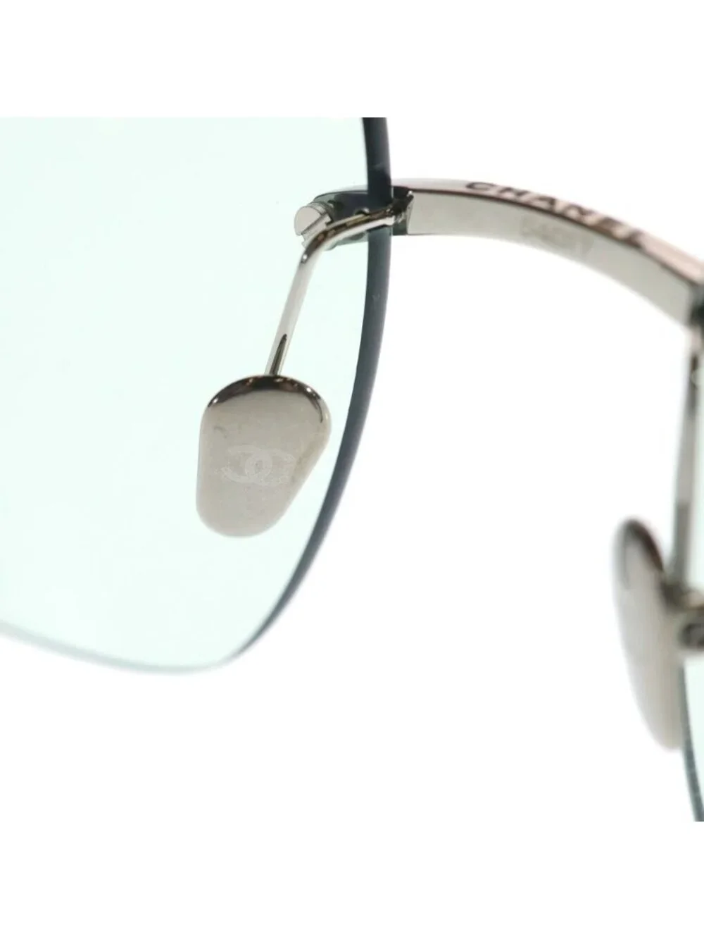 Chanel Sunglasses Square Shape Silver 54 Eyewear